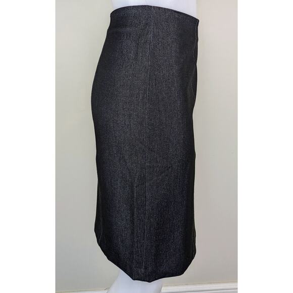 Adrienne Vittadini Dark Gray Heather Stretch Panel Career Pencil Skirt Size 8 - Picture 4 of 9